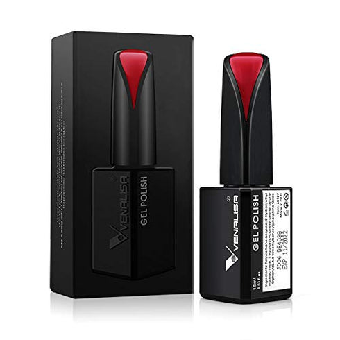VENALISA 15ml Gel Nail Polish, Pure White Soak Off UV LED Nail Gel for Nail Art Starter DIY at Home