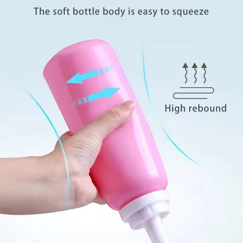 Pine shine 500ml Nozzle 17oz. Peri Bottle for Postpartum Care Portable Travel Bidet with Angled & Soft Tip, Feminine