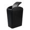Plastic Trash Can with Swing Lid | 4.2 Gallon | Black | 1 Pack