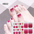 WOKOTO 20 Sheets Solid Toe Nail Polish Strips Stickers and 1 Nail File Manicure Kit for Women Girls