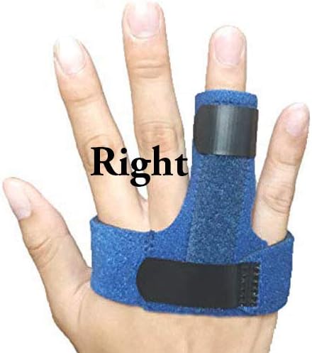 Trigger Finger Splint - Adjustable Brace for Straightening Curved, Bent, Locked Finger, Thumb Support for Right Hand