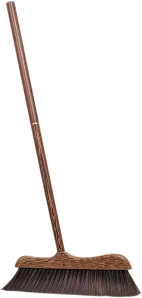 UNOMOR Handmade Soft Wood Broom, Long Handle for Dust Removal, Kitchen Cleaning, Patio, and Floor Brush