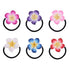 ifundom Hawaiian Flower Hair Ties, 12PCS Plumeria Soft Ceramic Hair Rings for Women Girls