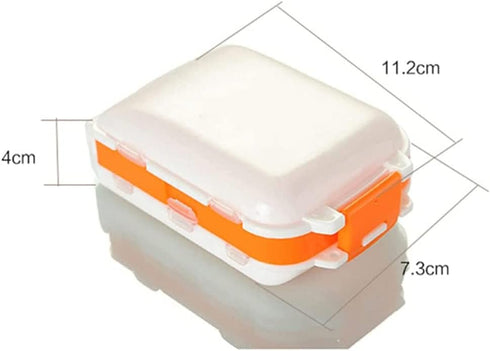 MUBOYI 8 Container,Blue,2pcs Moisture Proof Weekly Pill Organizer Box, Airtight Dispenser Travel Supplement Holder