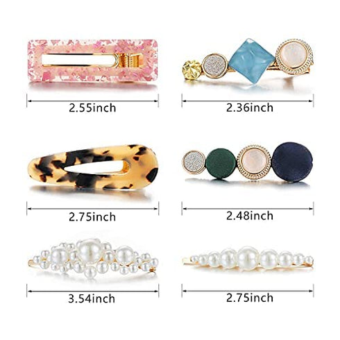 Mehayi 20 PCS Pearls Hair Clips Fashion Korean Style Acrylic Resin Hairpins for Women and Girls Headwear Accessories