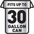 Glad Large Trash Bags, 30 Gallon, 25 Bags, with Drawstring