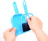 TopHomer Set Counter Mini Broom and Dustpan Compact Cleaning Kit Nesting Snap-On Design Saving Space for Pet Cages