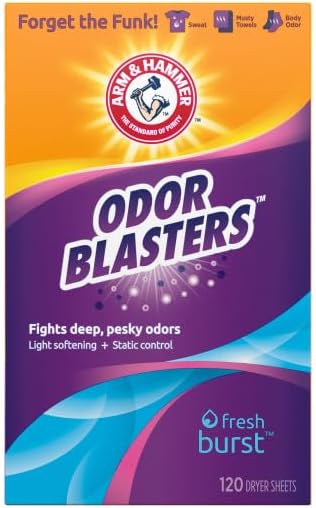 Hammer 120 Count Arm & Odor Blaster Dryer Sheets, Fresh Burst