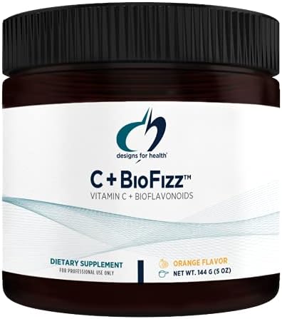 Designs for Health C+BioFizz Fizzy Vitamin C Drink Powder - High Potency with Bioflavonoids, Vegan (36 Servings / 144g)