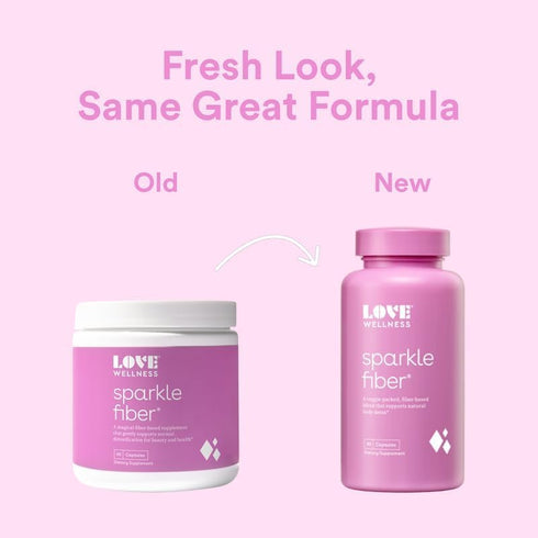 Love Wellness Sparkle Fiber Supplement for Digestive Health | Psyllium Husk Powder for Regularity & Weight Management |
