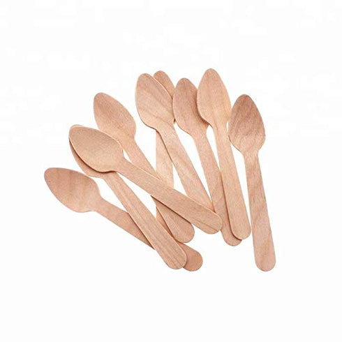 Perfect Stix Mini Wooden Spoons, Eco-Friendly Disposable, 4.5 inches, Pack of 300