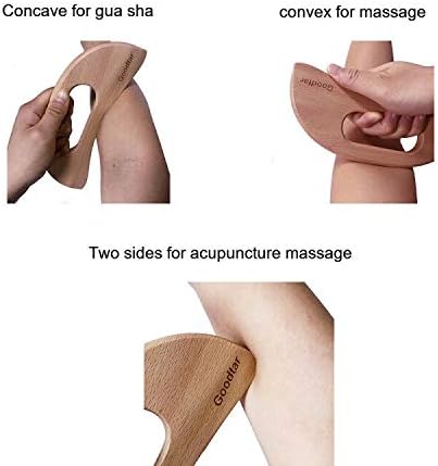 Wooden Cellulite Massager, Body Guasha Tool for Lymphatic Drainage, Wood Stick Massage Tool for Body Muscle Relaxing
