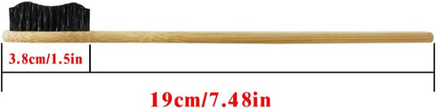 Super Hard Toothbrush Bamboo Toothbrush with Large Brush Head, Manual Hard Bristles Pack of 4
