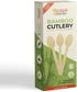 Bamboo Utensils - Natural Disposable Wooden Cutlery for Parties, Camping, Weddings, Birthdays - 24 Pieces