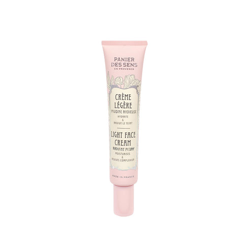 Panier des Sens – Light Face Cream with Hyaluronic Acid + Peony Extract - 98% Natural Moisturizer for Women - 1.4 fl oz