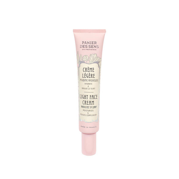 Panier des Sens – Light Face Cream with Hyaluronic Acid + Peony Extract - 98% Natural Moisturizer for Women - 1.4 fl oz