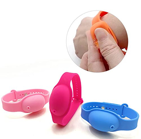 Kikiflower (3 Pack) Hand Sanitizer Bracelet for Kids and Adults, Wristband Hand Sanitizer Dispenser,Portable Travel
