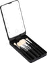 Travel Makeup Brush Set With LED Light Mirror, Travel Makeup Brush Set, Makeup Brush Set with LED Mirror Case Portable Travel Size, Travel Makeup Brush Set Foundation Powder Concealers (A)