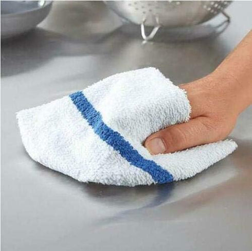 Bulk Bar Towels - 24 Pack Kitchen Dish Cleaning Cloths, Reusable Cotton for Hand Drying, Washing Dishes, Home Supplies