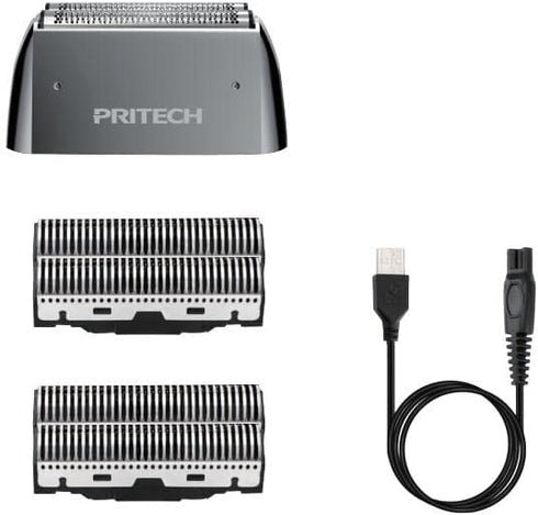 PRITECH RSM-1699 Foil Head Shaver Replacement - 2 Pack Cutter and Recharging Cable