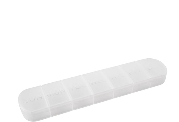 Wopanxye Weekly Pill Organizer, Large 7 Day Vitamin Case Reminder, Matte White, Daily
