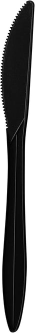 1,000 Plastic Disposable Knives Bulk Black Medium Weight Disposable Plastic Cutlery Knife