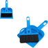 Mini Dustpan and Broom Set (Blue) Portable Plastic Brush for Desk, Home, Kitchen, and Small Animal Cleaning