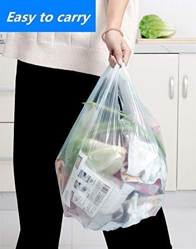 Trash Bags with Handles, 5.3 Gallon Plastic Bags for Bathroom, Kitchen, Bedroom Waste Bin, 100 Counts