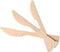 Banbu 100PK Bamboo Cutlery Disposable Knives, 6.7" 100% Compostable Biodegradable Travel Knife for Camping/Party/Travel