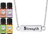 Wild Essentials Strength Essential Oil Diffuser Bar Necklace Gift Set Aromatherapy Pendant,
