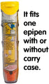 Single Epipen Carry Case - Hardcase Insulated Medication Bag - Bright Orange Holder for Emergencies
