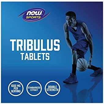 NOW Foods Tribulus (Tribulus terrestris) 1,000 mg, Double Strength Men's Health, 90 Tablets