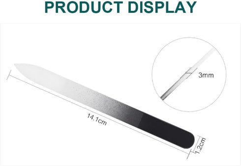 KADS 5 Pack Glass Nail File Set, Double Sided Crystal Fingernail Files for Manicure Care