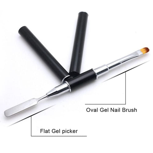PolyGel Brush and Picker - Brush Tool for UV Poly Gel (Black)