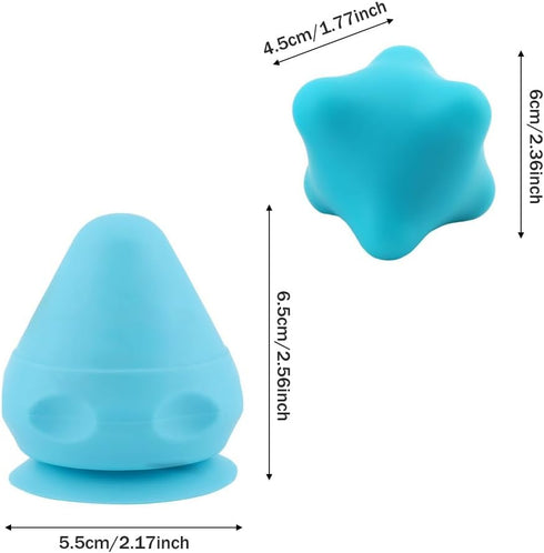LOQJSS 2pcs Neck Relaxer Shoulder Back Massager,Myofascial Massage Ball,Suction Cup Mountable Back Pain Relief Tool