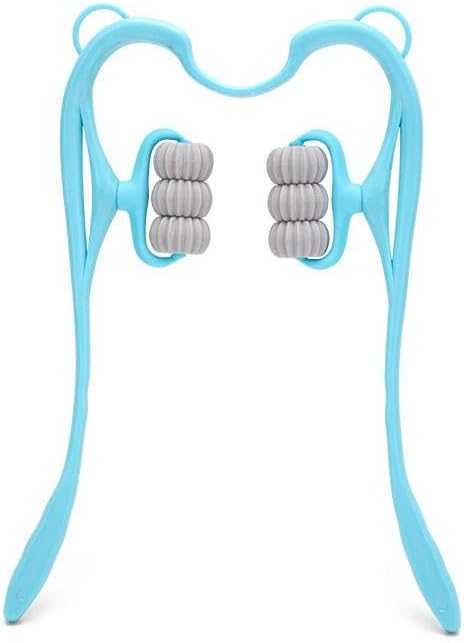 LuxFit Manual Neck Massager Tool Roller for Pain Reilef, Shoulder and Cervical Neck Massager Shiatsu Deep Tissue