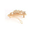 Women's Multilayered Peacock Shaped Rhinestone French Barrette Hair Clip - Red