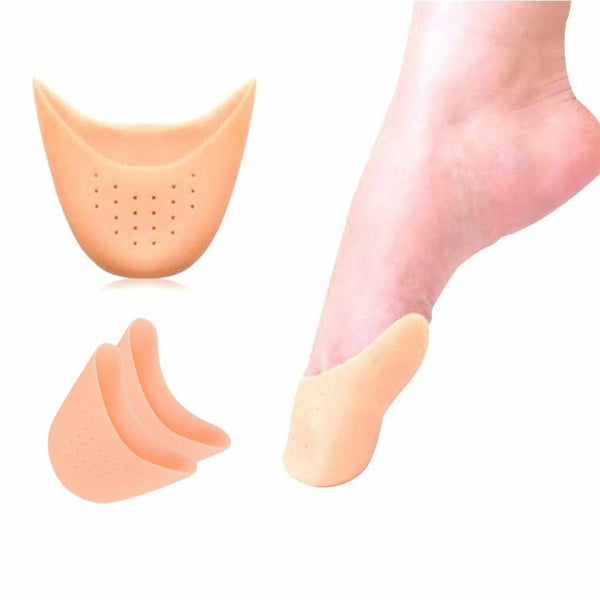 2cps (1pair) Soft Silicone Gel Pointe Ballet Shoe Toe Pads, Breathable Hole, One Size Cooling Gel Blister Pads
