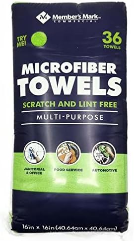 MEMBERS MARK Member's Mark 16" x 16" Microfiber Towels, 36 Count (Green)