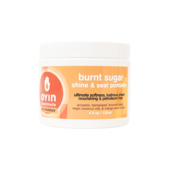 Oyin Handmade All Veggies Burnt Sugar Pomade, 4 oz - Humectant Pomade with Sheen to Shine & Seal Hair