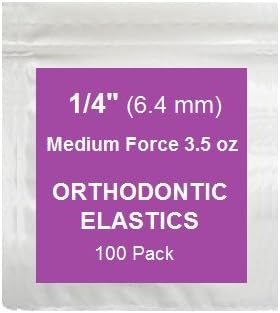 Orthodontic Rubber Bands for Braces, Premium Quality Elastic Teeth Rubber Bands, Medium Force 3.5 oz, Natural