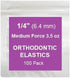 Orthodontic Rubber Bands for Braces, Premium Quality Elastic Teeth Rubber Bands, Medium Force 3.5 oz, Natural
