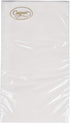 Packs 12 Caspari Paper Linen Solid Guest Towel Napkins in White - Four