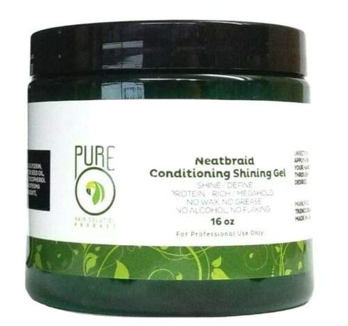 Pure O Natural Neatbraid Beauty Professional Conditioning Shining Gel, 16 oz