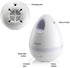 HUGMO 200 mL Essential Oil Diffuser & Cool Mist Air Humidifier, Aromatherapy Ultrasonic Diffuser and LED Nightlight