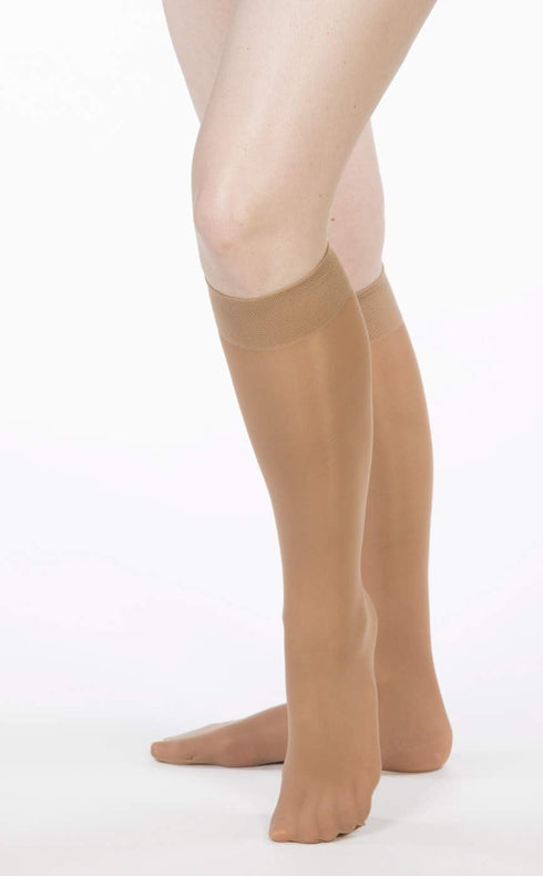 Allegro 15-20 mmHg Essential 16 Sheer Compression Support Hose, Knee High, Closed Toe