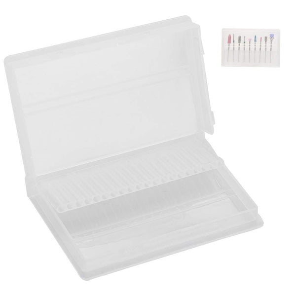 Nail Drill Bit Case Holder, 20 Slots Organizer Displayer Stand for Manicure Tool, Nail File Bit Case