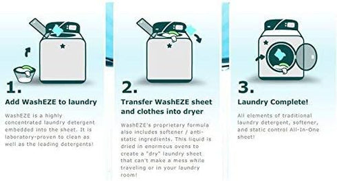 3-in-1 Laundry Detergent Sheets, 20 Loads, Fresh Scent, Liquidless Soap Sheet-Detergent