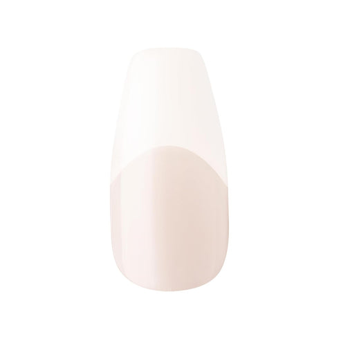KISS Salon Acrylic French Manicure Set ‘Leilani’, Medium Length, Nude Square Press-On Nails