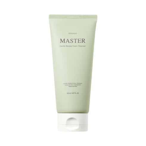 mixsoon Master Gentle Recipe Foam Cleanser 5.07 fl oz / 150ml | Mild Exfoliation Cleanser for Dry, Sensitive Skin |